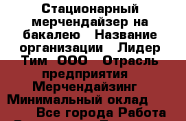 Стационарный мерчендайзер на бакалею › Название организации ­ Лидер Тим, ООО › Отрасль предприятия ­ Мерчендайзинг › Минимальный оклад ­ 25 000 - Все города Работа » Вакансии   . Тыва респ.,Ак-Довурак г.